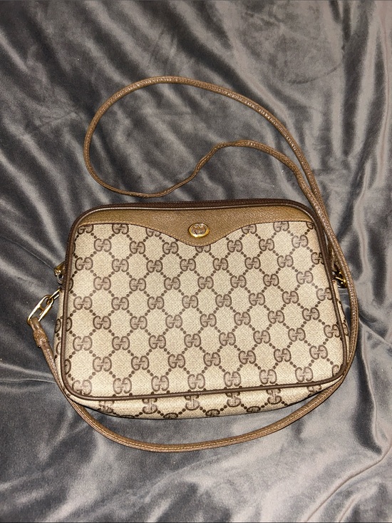 Gucci Handbags - Gucci Beige and Brown GG Supreme Crossbody Bag